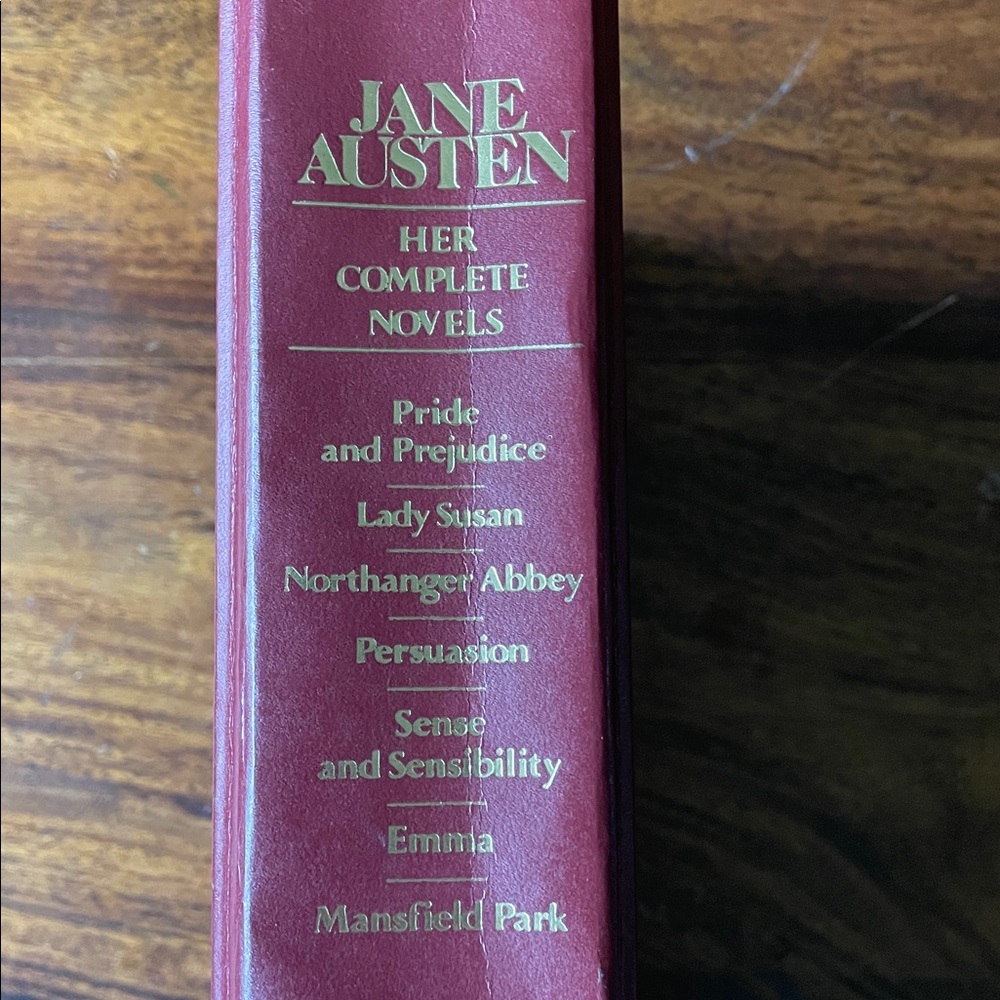 Jane Austen Her Complete Novels Avenel Vintage 1981 Edition Maroon Cover